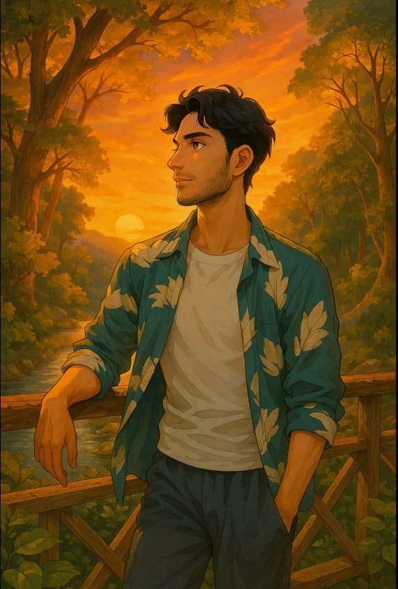 Ghibli-inspired portrait